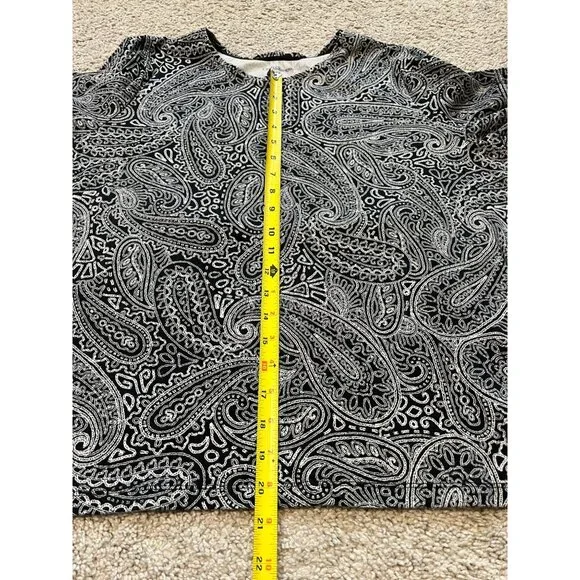 2 pc Lot Croft & Barrow Long Sleeve Shirts Womens Sz 1X Paisley Abstract Pattern - Picture 10 of 16
